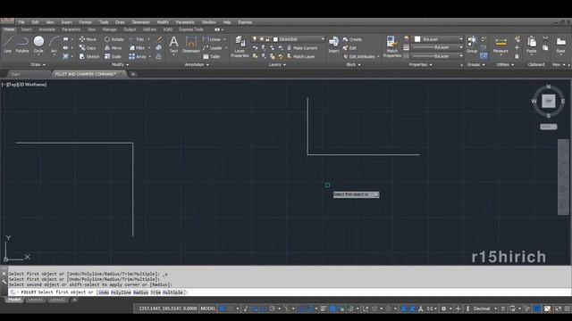 30. FILLET AND CHAMFER COMMAND | HINDI | AUTODESK AUTOCAD смотреть онлайн