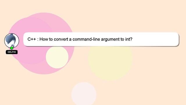 C++ : How to convert a command-line argument to int? смотреть онлайн