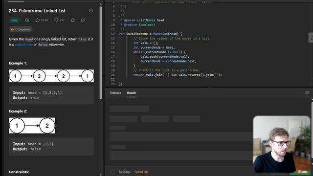 JavaScript Magic: Efficiently Solving the Palindrome Linked List Problem - 234 LeetCode смотреть онлайн