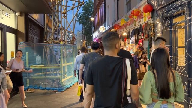 Central London Night Walk, Piccadilly Circus To Leicester Square, London Walk 4K HDR