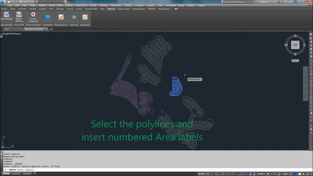 QuickAreas app: Automatically label polyline's area in AutoCAD! смотреть онлайн