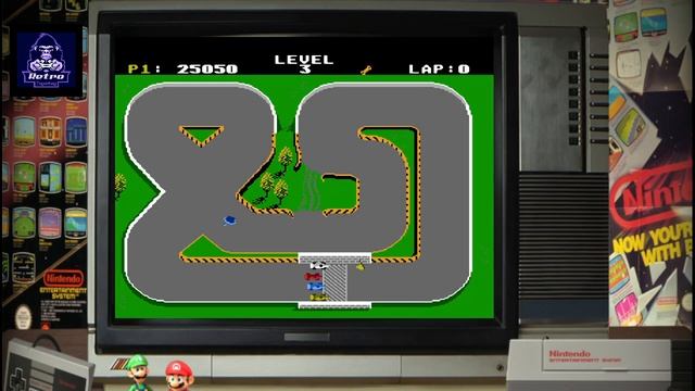 Гонки Super Sprint 1986 Игра Денди(NES). смотреть онлайн