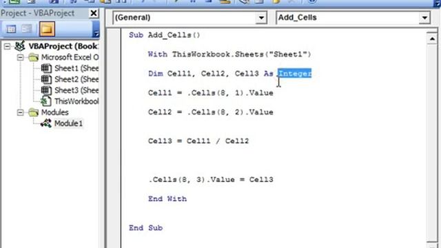 Excel VBA tutorial 5 Using Integer and Double Variables to perform calculations смотреть онлайн
