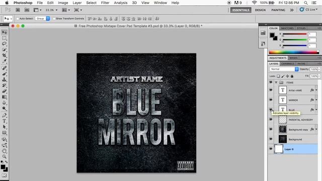 Free PSD File Download - How to edit Photoshop Mixtape Album Cover Template #3 смотреть онлайн
