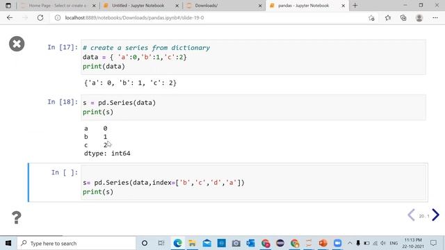How to create a series from dictionary | Pandas | Pandas Tutorial | Pandas Data structure Series смотреть онлайн