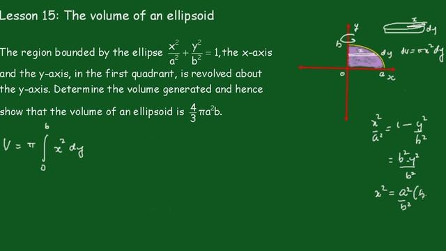 Calculus 2: Lesson 15 (volume of an ellipsoid) смотреть онлайн