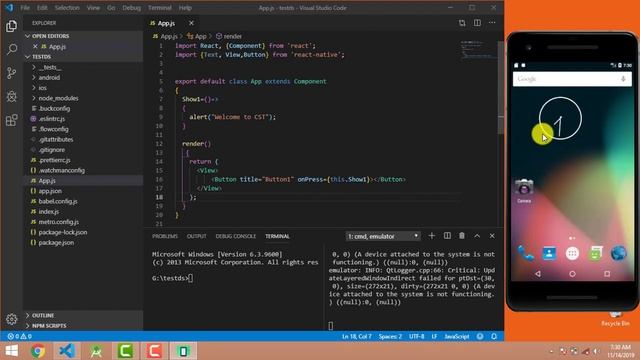 Button Component in React Native смотреть онлайн