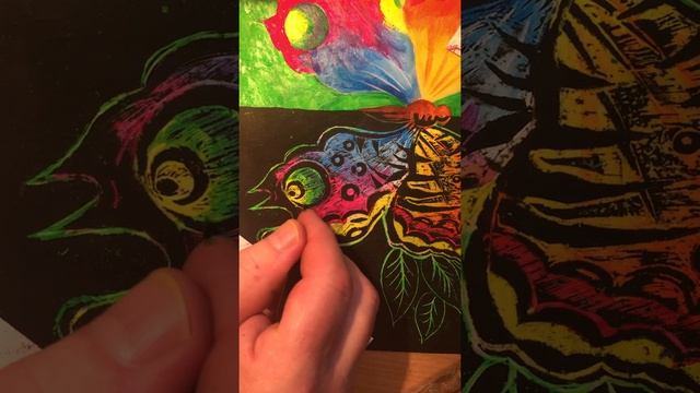 Мастер-класс в технике граттаж. Часть 2. От руководителя кружка рисования "Радуга" Коняшина Ю.А. смотреть онлайн