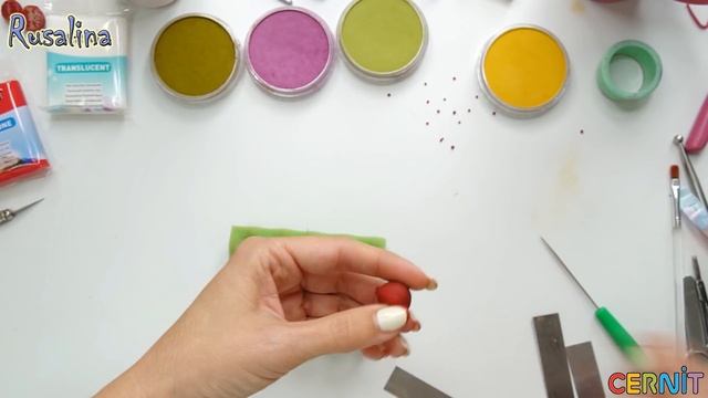 DIY / Гранат / Миниатюра из полимерной глины / Polimer clay tutorial / Cernit смотреть онлайн