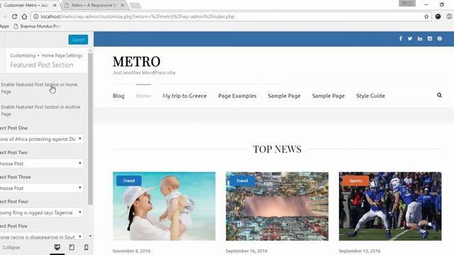 Step 3: Featured Post Section | Metro Magazine WordPress Theme смотреть онлайн