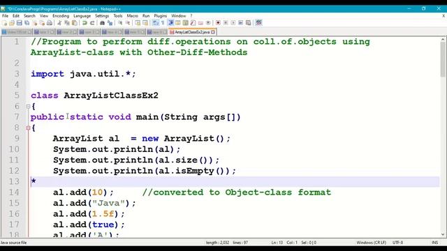 195. ArrayList class with Other Methods or Operations || Java Collections Framework || java.util pk смотреть онлайн