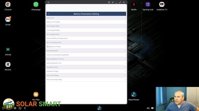 Setari Watch Power Invertor Easun 8kw