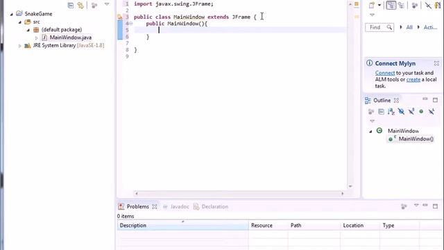 Пишем игру Змейка на Java в Eclipse часть 1 смотреть онлайн
