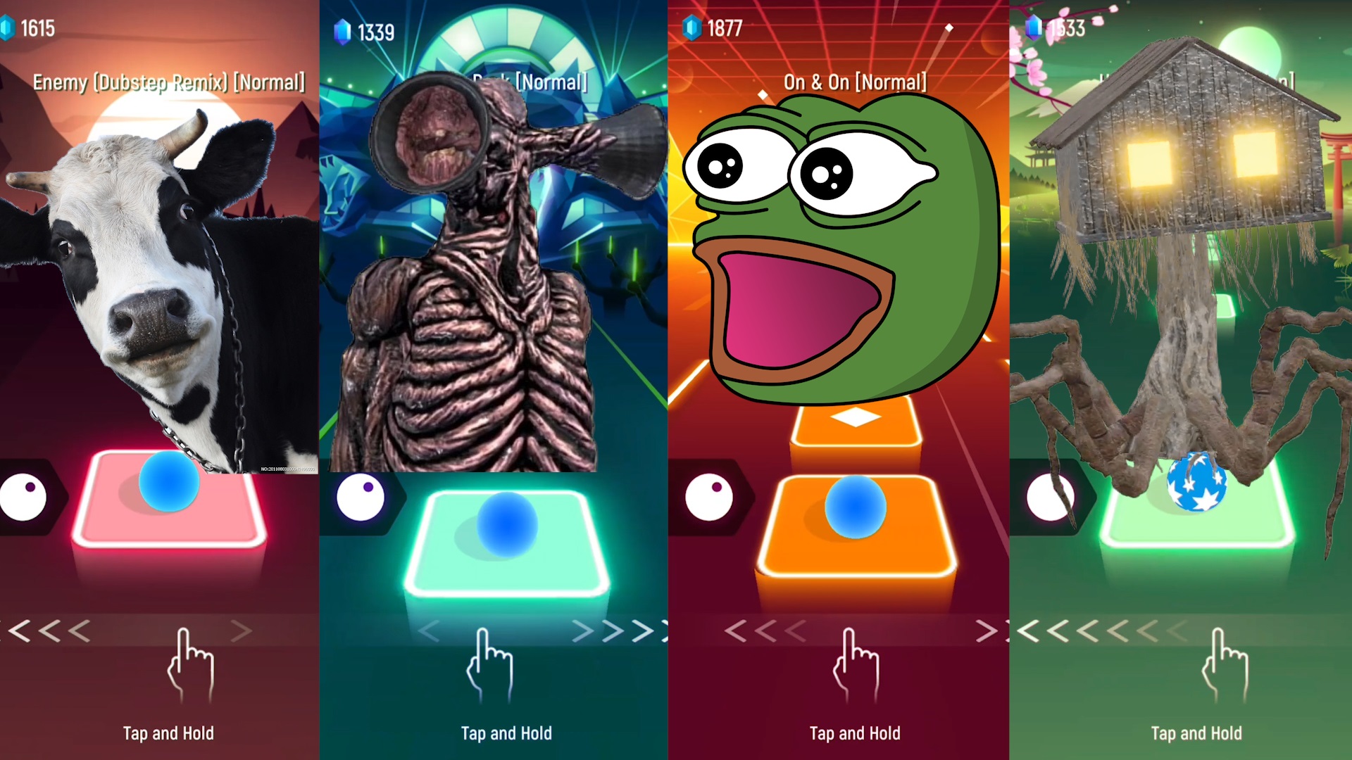 Cows VS Siren Head VS Peepo VS House Head EDM Rush Tiles Hop Coffin Dance смотреть онлайн