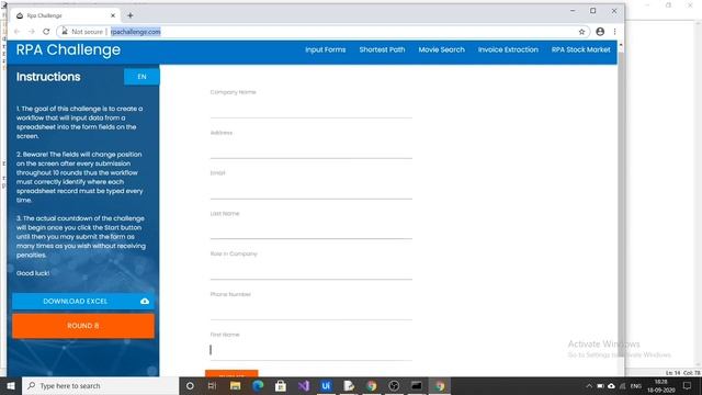 Data Entry RPA Challenge using TagUi for python : Open Source RPA смотреть онлайн