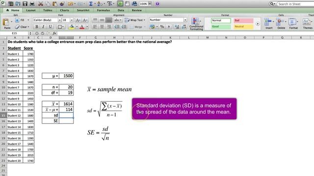 One Sample t-test in Excel - Andrew Engell смотреть онлайн