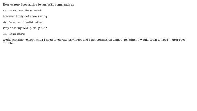 WSL -- invalid option смотреть онлайн