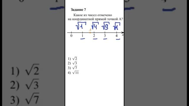 Номер 7 ОГЭ по математике. Сравнение КОРНЕЙ смотреть онлайн