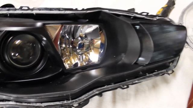 Angel Eye Install (Evo X MR Headlights) смотреть онлайн