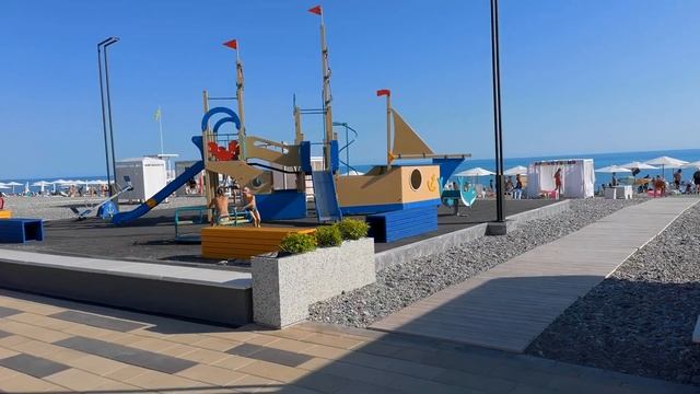 ? ПЛЯЖ ДАГОМЫС ☀️ Полный обзор ☀️ Новая набережная ☀️ Отдых в Сочи 2022 ☀️ Обстановка на пляжах смотреть онлайн