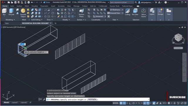 Presspull in AutoCAD 2022 смотреть онлайн
