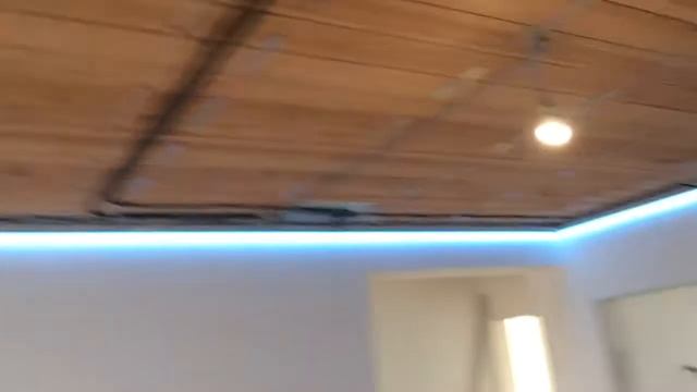 Реалезация светодиодной подсветки парящего потолка ГКЛ смотреть онлайн