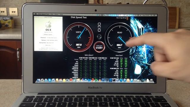 PCIe SSD Speed Test, MacBook Air 2014 11