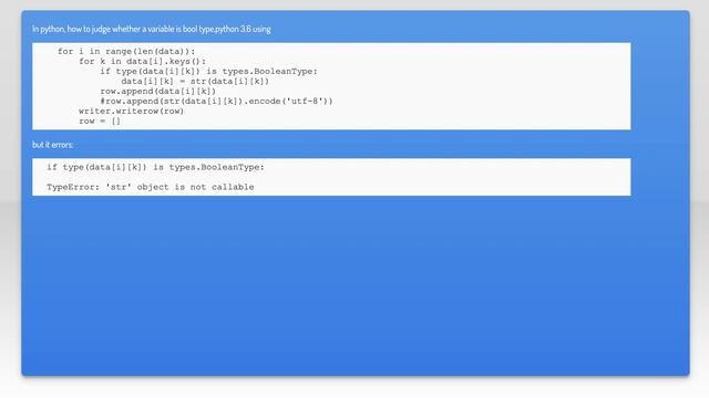 python how to judge whether a variable is boolean type смотреть онлайн