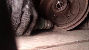 Выработка заднего тормозного барабана