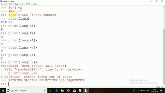 String indexing and string slicing:Python tutorial 15 смотреть онлайн