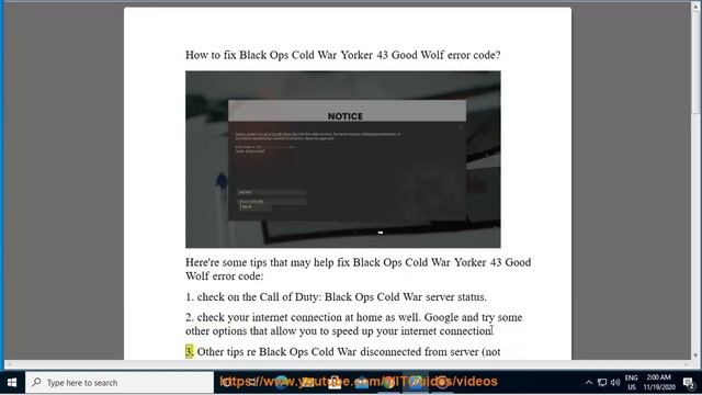 Fix Black Ops Cold War Yorker 43 Good Wolf error code on Windows/Xbox/PlayStation смотреть онлайн