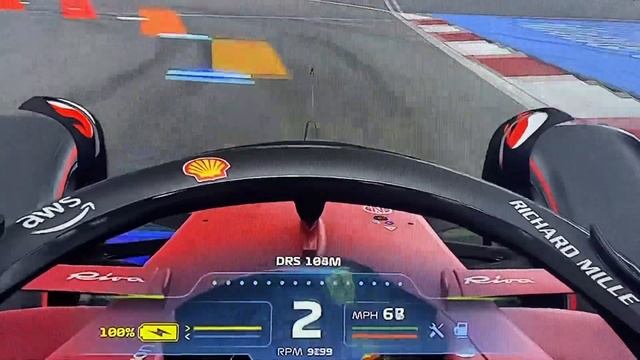 F1 22: Time Trial, Bahrain, Scuderia Ferrari gameplay