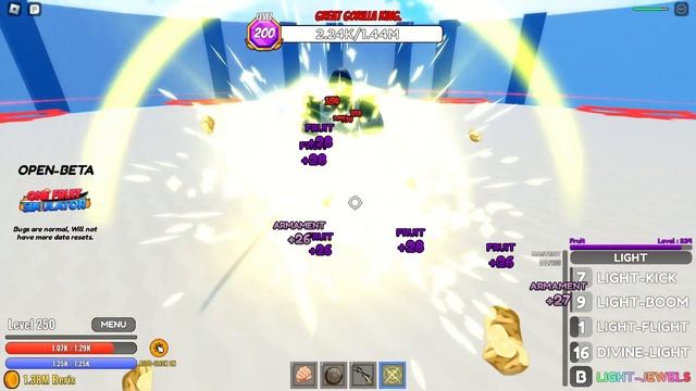 Defeating Great Gorilla King in One Fruit Simulator смотреть онлайн