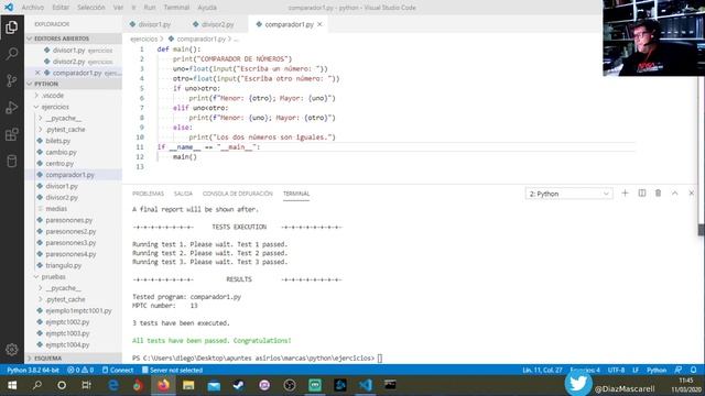 Haciendo practicas de clase. Python3 IF...ELIF...ELSE смотреть онлайн