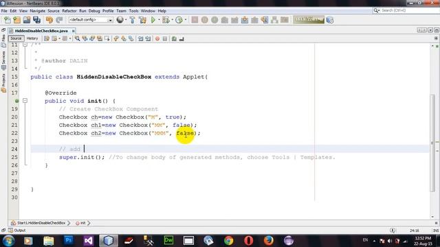 How to Disable and Hidden CheckBox using Java Applet and AWT in Netbeans смотреть онлайн
