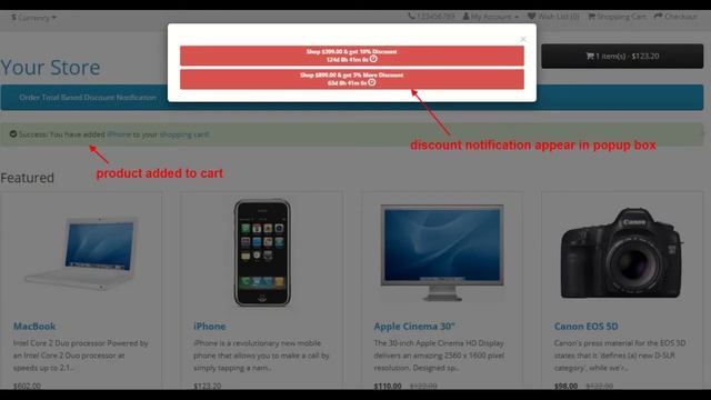 Order Total Based Discount Notification - OpencartTools смотреть онлайн