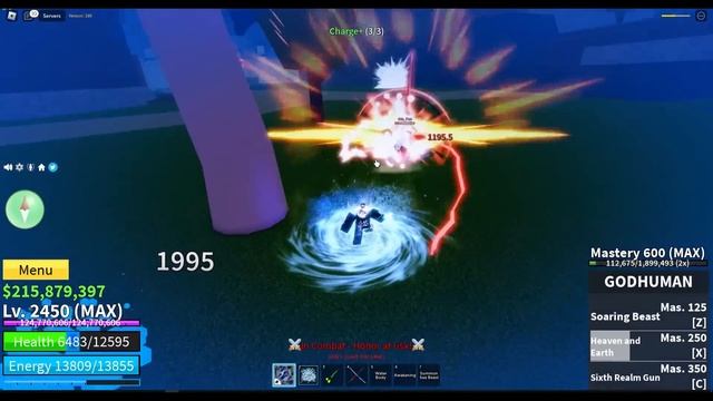 Rumble Awakening + CDK+ God Human Combo (Blox Fruits Bounty Hunting) #2 смотреть онлайн