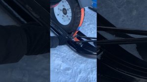 Крепление лыж на прицеп от мотоблока для снегохода