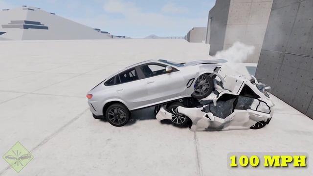 KIA OPTIMA vs BMW X6M 155 MP/h | BeamNG.Drive Crash test смотреть онлайн