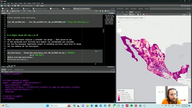 3D map of Mexico municipalities in RStudio смотреть онлайн