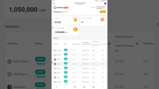 How to Delegate your Core on Metamask смотреть онлайн