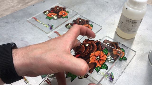 Гибкие и Твердые УФ чернила на акриле, действие воды. Значение праймера смотреть онлайн