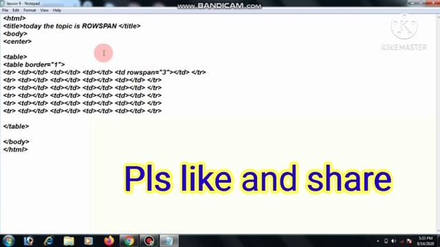 Rowspan and colspan in html table || Html Tutorial смотреть онлайн