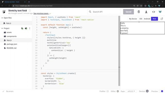 React Native multiline TextInput crash with onContentSizeChange смотреть онлайн