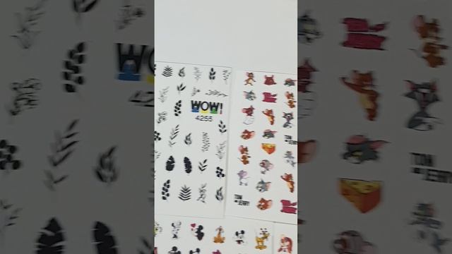 Наклейки для ногтей, водные слайдеры для маникюра декор дизайна слайдер с мульт персонажами смотреть онлайн