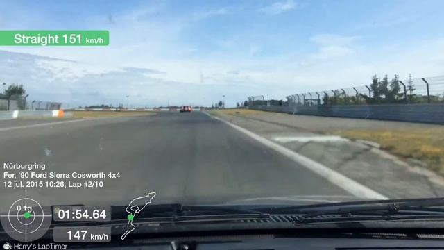 Sierra Cosworth 4x4 on Nurburgring GP track 12-07-15 session 1 смотреть онлайн