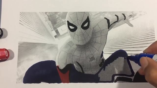 SPIDERMAN HOMECOMING In CITY FOR NEW YEAR Coloring Pages SAILANY Coloring Kids смотреть онлайн