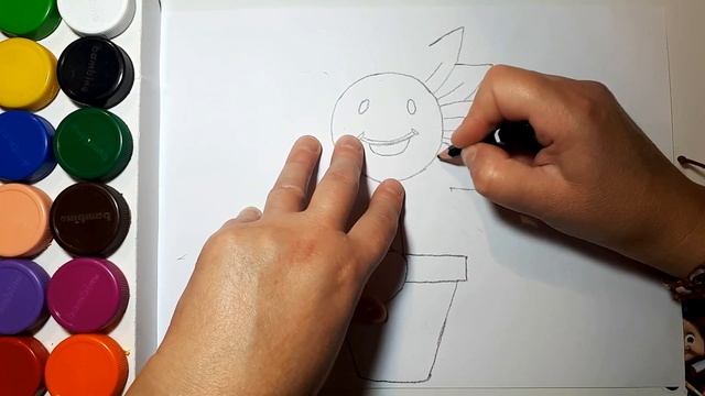 How to draw a Sunflower | drawing for kids | Ana BGD смотреть онлайн