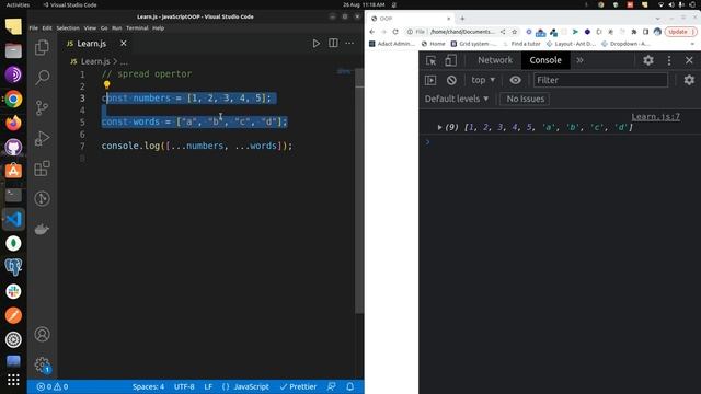 Spread Operator || JavaScript || For Beginners смотреть онлайн