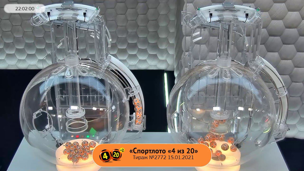 Столото представляет | Лотерея «Спортлото «4 из 20». Тираж № 2772 от 15.01.2021 г.